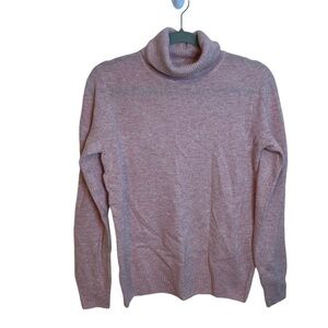 Liny Xin Baby Pink Merino Wool Turtleneck Sweater